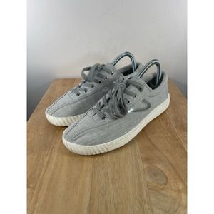 Tretorn Nylite Plus Light Grey Silver Low Top Sneakers 149 Women's size 7.5